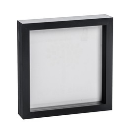 Nicola Spring Picture Box Frame - Black - 8x8" (20x20cm) - Pack of 1 - Standing & Hanging Frames for 3D Letter Displays, Photos, Memorabilia and Special Occasion Memories