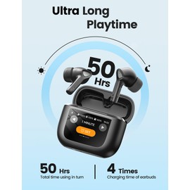 TWOSKY Wireless Earbuds Bluetooth 5.3 Headphones 50H Playtime Deep Bass Stereo Ear Buds with Mic IPX7 Waterproof Comfort Lightweight in Ear Earphones for Pad Android/iOS Phones Gifts for Women Men