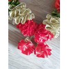 Estationeryhouse Handcrafted Two Artificial Flower Garlands, 24", Red and Gold