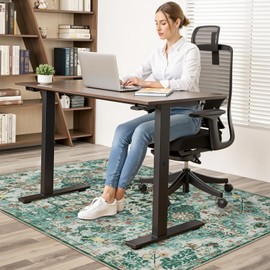 Anidaroel Chair Mat for Hardwood Floor, 36"x48" Desk Chair Mats for Hard Floors, Under Desk Rug for Rolling Chair, Computer Gaming Chair Mat, Low Pile Carpet Protector Mat, Teal