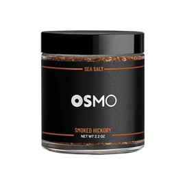 Osmo Smoked Hickory Sea Salt - Cold Smoked Gourmet Seasoning for Grilling, BBQ Rubs & Marinades - Natural Chef Selected Flavor - Made in USA - Kosher Certified - 2.2oz