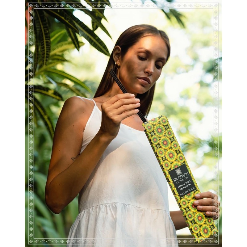 SPA CEYLON Lemongrass and Mandarin Aromaveda Incense Sticks | Energizing