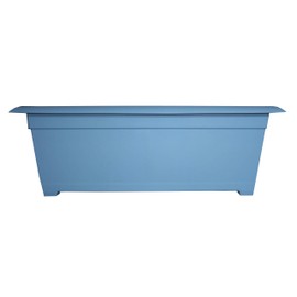 Bloem Dayton Recycled Plastic Large Window Deck Box Planter (DAYDB2771), Ocean Blue, 27"