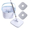 KLLHSUUL Spin Mop and Bucket System, with Dirty/Clean Water Separation