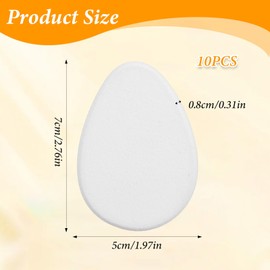 10pcs Beauty Blender Sponge,Beige Smooth Makeup Sponge,Natural And Easy Soft Long-Lasting And Beginner-Friendly,Powder Sponges Foundation Powders Blender For Liquid Foundation, Wet And Dry Dual Use