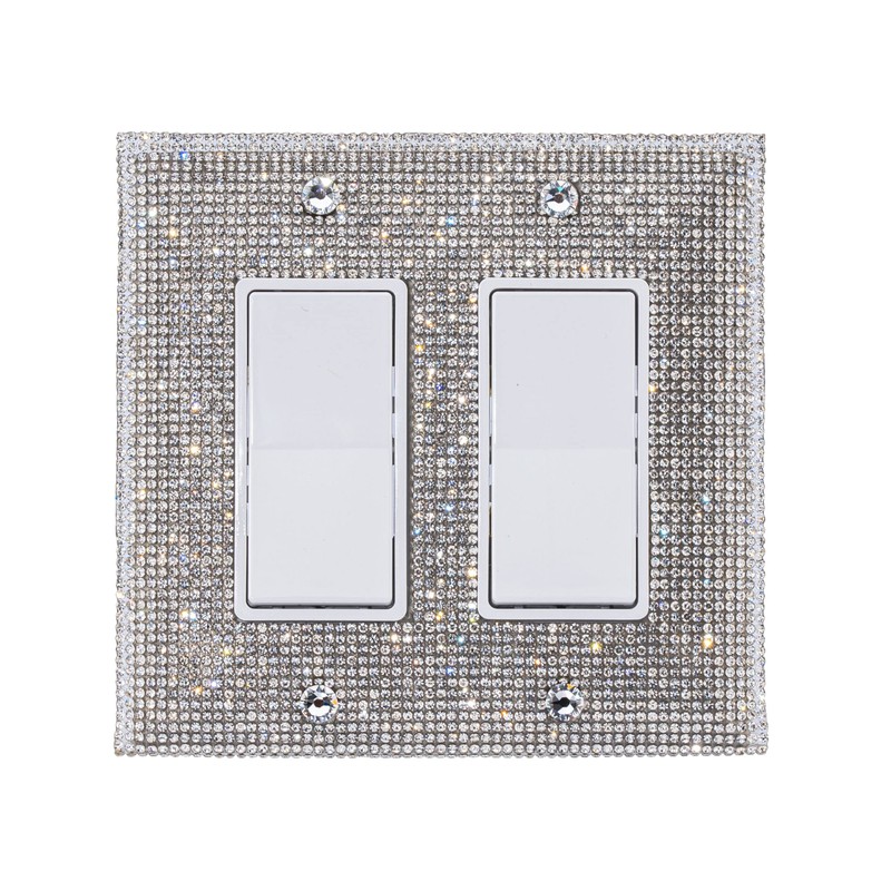 Bling Rhinestone Wall Plate Cover (Quad Rocker)