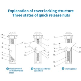 Toilet seat Fittings Toilet seat fixings Toilet seat Screws 2 pcs Stainless Steel nut Screw Toilet Cover Maintenance Accessories Universal Long (2 Pcs)