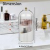 KitVacPak Makeup Brush Holder Organizer with Lid,360 Rotating Clear Dust