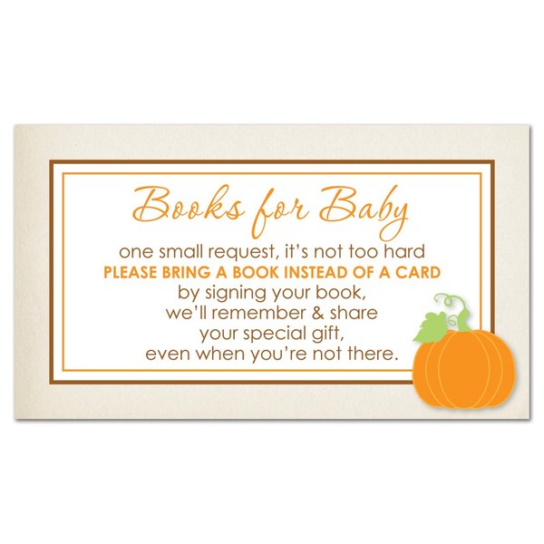 MyExpression.com 48 Little Pumpkin Rustic Border Bring A Book Card