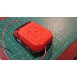 Mounts Milwaukee M18 Battery, Wired 16AWG, Power Your Robot, e-Bike, Lights, Tools PN M18-MSL