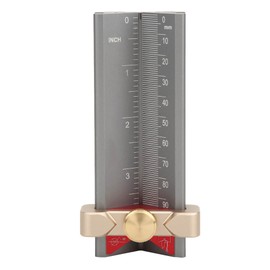 Woodworking Drill Locator Aluminium Alloy Height Measuring Positioner with Magnetic Bottom