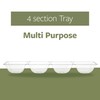 Plasticpro 4 Sectional Rectangle Plastic Disposable Serving Tray/Platter 5 X