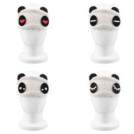 Set of 7 Cute Lovely Adorable Comfortable Lightweight Panda Face Theme Soft Sleep Masks Eye Mask Eyeshade Eyepatch Travel Sleeping Blindfold Nap Cover with 7 Different Looks