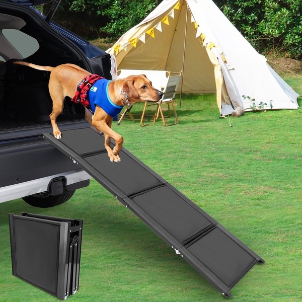 Folding Dog Car Ramp for SUV & Truck - 63"x17"