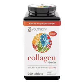 Frmula avanzada de colgeno Youtheory Collagen  biotin 390 tabletas                                                                                    