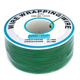 Kaito Denshi (Kaito Electronics) Electrical Wire Wiring 200m AWG30 Soft Connection Wire DIY Electronics Craft 30 Gauge Green