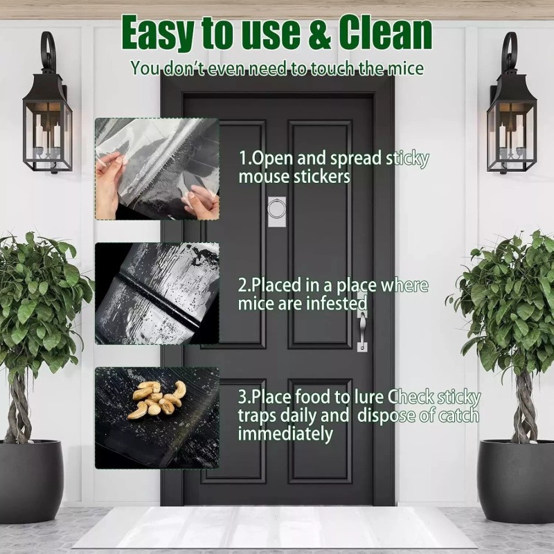 Qualirey 8 Pack SUPER Sticky LARGE Mouse Mice Rat Glue