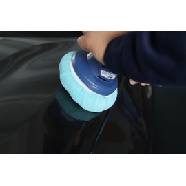 cartrend Set of 2 Microfibre Polishing Pads for 180mm Polishing Pads, Recycled Microfibre Pads for Polishing - Blue