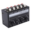 Stereo Mini Mixer Passive Audio Signal Controller 4 Channel Hub