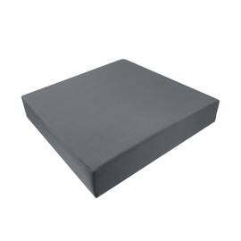 FoamRush 6" x 30" x 30" High Density Foam Seat Cushion w/Water Resistant Indoor/Outdoor Canvas Dark Grey Cover w/Zip, Upholstery Foam Cushion, Couch Cushion Replacement, Chair Cushion, Firm Support