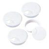 4 Pieces White Desk Grommet, 60mm (2.4 inch) Plastic Desk
