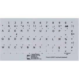 Online-Welcome French Azerty Keyboard Sticker Grey