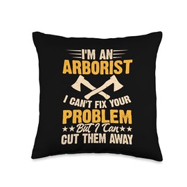 Arborist Tree Trimmer Climber Climbing Tree Surgeon Throw Pillow