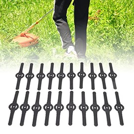 Haofy Cuchillas de Plá para Cortacésped de 20 Piezas, Recortadora de Césped Eléctrica para Jardín, Accesorios de Recortadora de Hoja Larga, Cuchilla de Repuesto Negra para Cortacésped