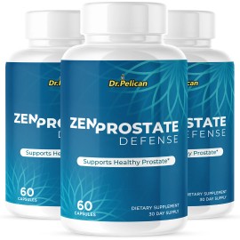 Pelican Vitamins Zen Prostate Defense- Prostate Support- 3 Bottles- 180 Capsules