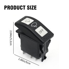Hoypeyfiy 710004941 7 Pin Windshield Wiper Control Switch Replacement for Can-Am Defender HD10 HD8 2016 2017 2018 2019 2020 2021-2023 Replacement for Can-Am Maverick X3 (ON)-ON-Off Wiper Rocker Switch