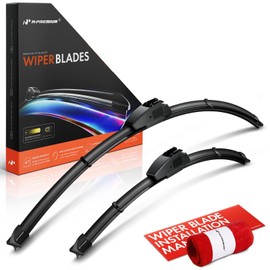 A-Premium Pack of 2 Front Windshield Wiper Blades with Wear Indicator & Towel - Compatible with Kia Sorento, Forte, Forte5, Sportage, Rio, Niro, K5, K900, Rondo, EV6-26" and 16", Hook Connector