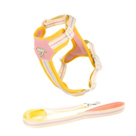 LOXHGP Dog Harness with Reflective Strips & Breathable Mesh - No-Pull Vest for Small Dogs, Step-in Design Includes Leash