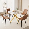 ALBAD 46.4" Round Dining Table, Mid Century Modern Round Dining