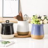 Hasense Ceramic Kitchen Canister, 88 OZ Coffee Canister with Lid,