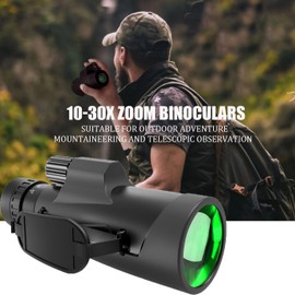 Monoculars 10-30X50 Zoom High Powered Waterproof Portable Telescope BAK-4 Prism FMC Lens High Power Clear Low Light Vision Adapter Sturdy Tripod for Hunting Hiking Camping Gifts for Men