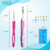 Lewhoo Ergonomic Crochet Hooks Set with Case, 13 Size Crochet