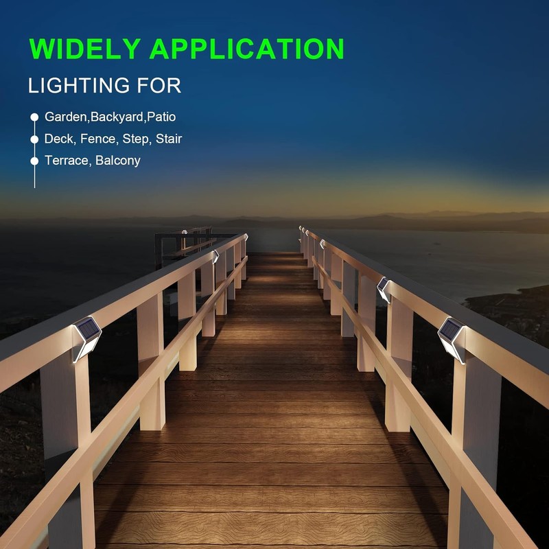 JSOT Outdoor Solar Lights - Solar Powered Deck Lights Waterproof