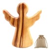 GWAWG Guardian Angel Made of Olive Wood Lucky Charm Worry