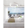 LEDIARY 20 Inch Low Profile Ceiling Fan With Light, Led