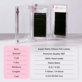 BEYELIAN Eyelash Extension Classic Eyelash Extension 0.20 mm C Curve 7-15 mm Super Matt Eyelash Extension Eyelash Extension Semi Permanent Eyelashes for Professional Use