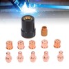 12Pcs Plasma Electrode Cutter Tips Kit, Brass Plasma Cutting Consumable