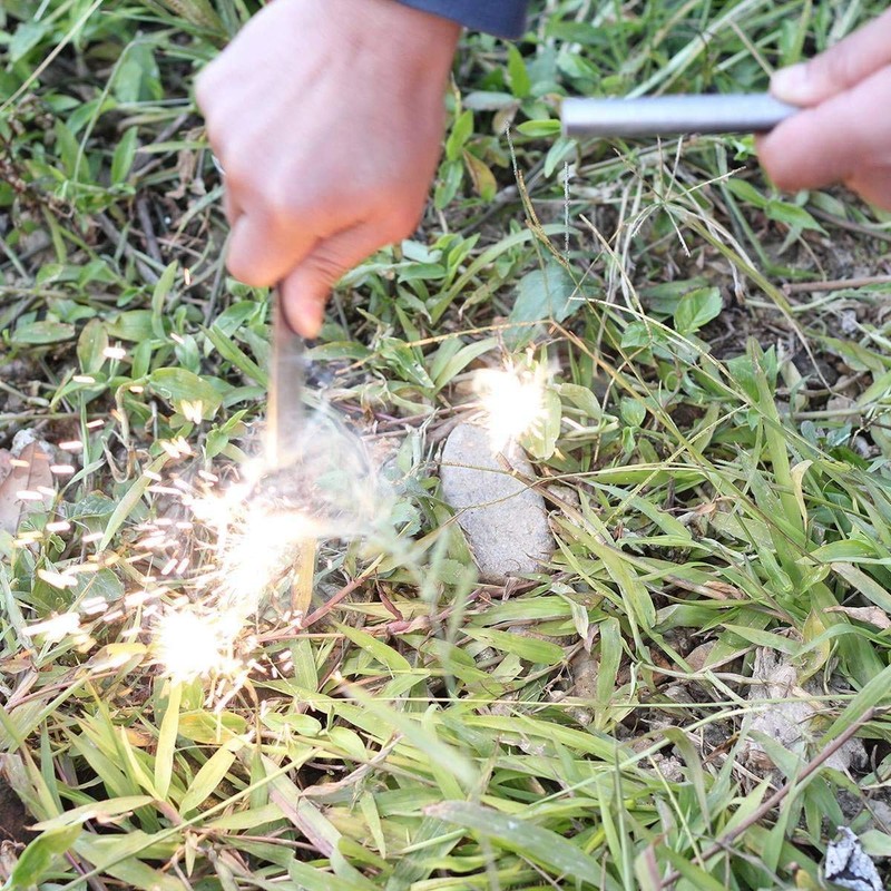 bayite 3/8 x 4 Inch Drilled Survival Ferro Rod Flint