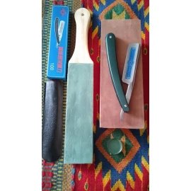 Navaja De Barbero Gold Dollar 100 Afilada+asentador,afilador