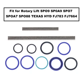 Vanshly Rotary Lift Kits Cylinder Seal Kits Fits for SPO9 SP0A9 SPO7 SPOA7 SPO88 FJ783 FJ7664 Texas HYD, BH-7511-11，FJ783-12TH，Hydraulic Cylinder Kit