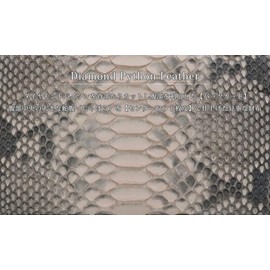 Berkut 1071038 Diamond Python Snake Skin Long Wallet, L-Shaped Zipper, Thin, Pink