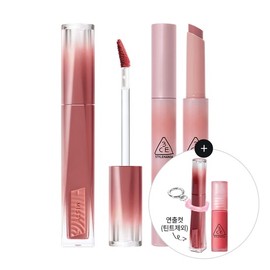 3CE [NEW/Dew Tint] Misty Lip Bare + Shine Reflector + Misty Tint Ring + Mini Tint (Random) - Coral Drench (Recommended for Warm) / 3CE [NEW/이슬틴트] 미스티 립 베어+샤인 리플렉터+미스티틴트링+미니 틴트(랜덤) - 코랄 드렌치(웜 추천)