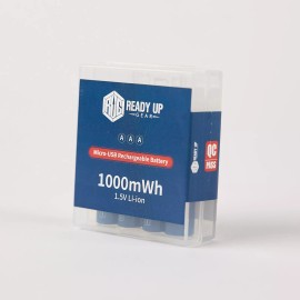 Ready Up Gear AAA USB Rechargeable Batteries 4pk - Recharge on the go - Small Electronics
