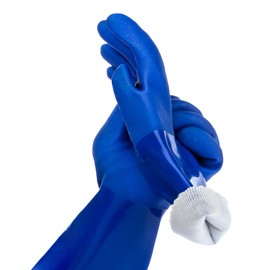 Kitchen-Star Ultimate Rubber Household PVC Gloves with Comfortable Cotton Lined, Anti-Slip surface, Kitchen Dishwashing, Extra Thickness, Kitchen Cleaning, Working, Painting, Pet Care 2 Pairs, You get