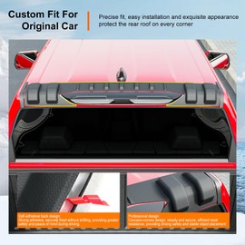 powoq Rear Roof Protector Compatible with 2022-2025 Toyota Tundra Truck Cab Roof Protector TPE Rear Spoiler Replacement for 2022 2023 2024 2025 Toyota Tundra Accessories