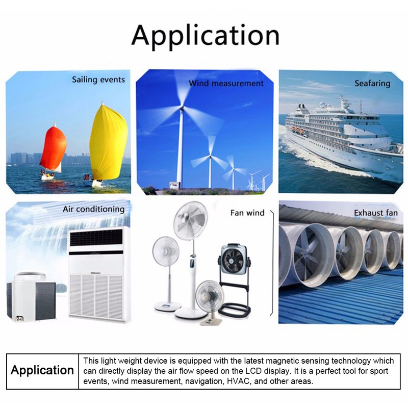 UT363 High Accuracy LCD Digital Anemometer Wind Speed Temperature Gauge